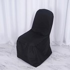 6 Black Polyester Banquet Chair Covers Wedding Party Reception Decorations