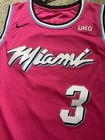 Nike Miami Heat Dwayne Wade  3 Sunset Vice City Pink Edition Nba Jersey Size 48