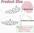 6 Pack Crystal Tiara Crown rhinestone Princess Crown silver Crystal Tiara For Gi
