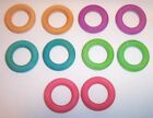 10 Wood Bird Toy Parts 1-3 4  Large Colored Wooden Round Rings Parrot Toy Parts