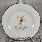 Pottery Barn Christmas Reindeer Dancer Dancing 8 5in Plate Made In Japan Retired