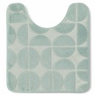 Memory Foam U-shape Toilet Contour Mat Non-slip Bath Rug 18x20 In