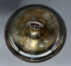 Vtg International Silver Round Silverplated Serving Dish W lid   Glass Insert