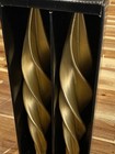 Vintage Candles Feather Spiral Twist Gold 12 Inch Fancy Elegant Pair