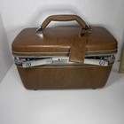 Vintage Samsonite Silhouette Train Cosmetic Mirrored Case   Key Brown Luggage
