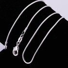 Men women s 925 Sterling Silver Tarnish-free Italian Snake Chain Necklace 16-24 