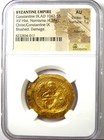 Constantine Ix Christ Gold Av Histamenon Nomisma Coin 1042-1055 Ad - Ngc Au