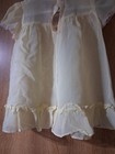 Vintage Sheer Nylon Yellow W lace And Ruffles Baby Girls Dress Approx 12-18 Mont