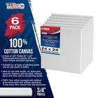 6 Pack Of Us Art Supply 24  X 24  Acrylic Primed Cotton Duck Stretched Canvas
