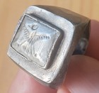 Ancient Roman Imperial Solid Silver Military Aquila   Eagle Signet Ring 