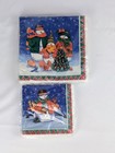 Vintage Designware Christmas Snowman Paper Napkins Set Of  Two Sealed