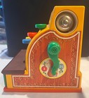 1974 Vintage Fisher Price Cash Register Toy     Working Bell  Handle   Drawer  no
