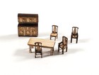Dollhouse 1 144 Scale Furniture Kit Diy Country Dining Room Miniature Set Table