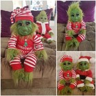 Christmas Plush Doll Green Monster Doll Christmas Grinch Baby Toys Soft Cw