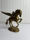 Vintage Solid Brass Pegasus Winged Horse Fantasy Animal Figurine Patina Mod