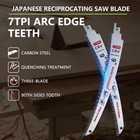 9    Arc Edge Reciprocating Saw Blade  7tpi Japanese Teeth With 9 Inch  Silver 