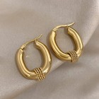 14k Gold Earrings Smooth Rectangle Greek Vintage Earrings For Women