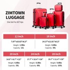 5-piece Luggage Set With 8 Packing Cubes  Hard Shell Suitcase Set With Spinner W