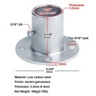 4 Pcs 1-3 8  Chain Link Fence Post Floor Flanges  Surface Mount Post Base For   
