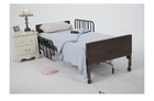 Drive Medical No Gap Half Length Steel Bed Rails  Brown Vein  2 Count