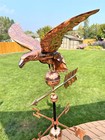 Heavy Duty Metal And Glossy Copper Eagle Roof Directional Weather Vane Compass