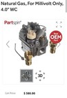Pitco Gas Valve  Natural Gas  4 0 Wc 60203001-cl - Genuine Oem Replacement Part