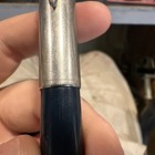 Vtg Parker Fountain Pen 51 Black Silver Made In Usa   As Is Used