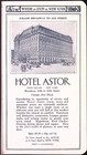 1924 Hotel Astor Street View Illustration Times Square New York City  Print Ad