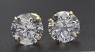 14k Solid Yellow Gold 4 00ct 8mm Basket Stud Earrings Screw Back 