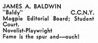 James Baldwin High School Yearbook Senior Year Go Tell It On The Mountain 