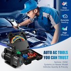 Pb Motor Tech 4 5cfm 1 3hp Vacuum Pump And 3-way Ac Manifold Gauge Set For