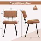 Dining Chairs Set Of 4 With Pu Leather Cover Filled Sponge Waterfall Seats