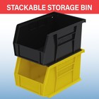 Akro-mils 12 Pack Akrobins Plastic Storage Bins  Space-saving Organizers  Yellow