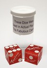 Authentic Tropicana Las Vegas Casino Craps Dice Pair Red Frosted Mixed Serial  s