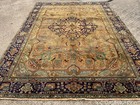 7x9 Fine Antique Rug Oriental Handmade Vintage Blue Green Handwoven Art Old 6x9