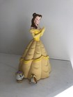 Vintage Disney Beauty And The Beast Belle Teapot Piggy Coin Bank Yellow