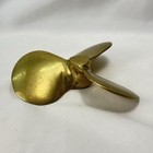 Solid Brass Boat Ship Propeller Nautical Art Paperweight Taiwan 5    Long Vintage