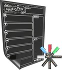 Chalky Crown Magnetic Dry Erase Menu Board For Fridge Includes 4 Liquid Chalk Ma