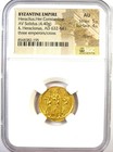 Heraclius  Her  Constantine   Heraclonas Gold Av Solidus Coin 632-641 Ad  Ngc Au