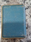 Vintage Mondaine 1930 s  Double Vanity Blue Leather Compact