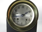 Vintage Chelsea Brass Ships Bell Clock Stand Key Working 4 5   836859 Paperwork