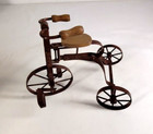 Vintage Mini Tricycle Metal Iron   Wood Decorative Rustic Home Decor Large Doll