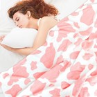 Cow Print Blanket Warm Plush Cute Pink Cow Throw Blanket Soft Fleece Flannel    