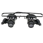 20x Magnifying Eye Magnifier Glasses Loupe Lens Jeweler Watch Repair Led Lights
