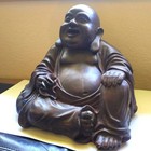 Big Fat Happy Buddha Statue Faux Stone Feng Shui Art Hotel Restaurant  Figurine