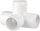 1  Furniture Grade 4-way Side Outlet Tee Pvc Fitting - 4 Pack