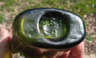 Olive Green S s p  samuel S pierce  1890s Strap Side Pint Pre Pro Whiskey Flask