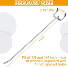 100 Pack Peg Board Hooks Stainless Steel Pegboard Hooks Shelving Display Hanging