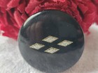 Pretty Vintage Button Large Black Inclusion Jewelry 3 Cm Ref 4548