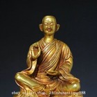 9 8  Chinese Old Tibet Tibetan Buddhism Bronze Gilt Master Sakya Buddha Statue